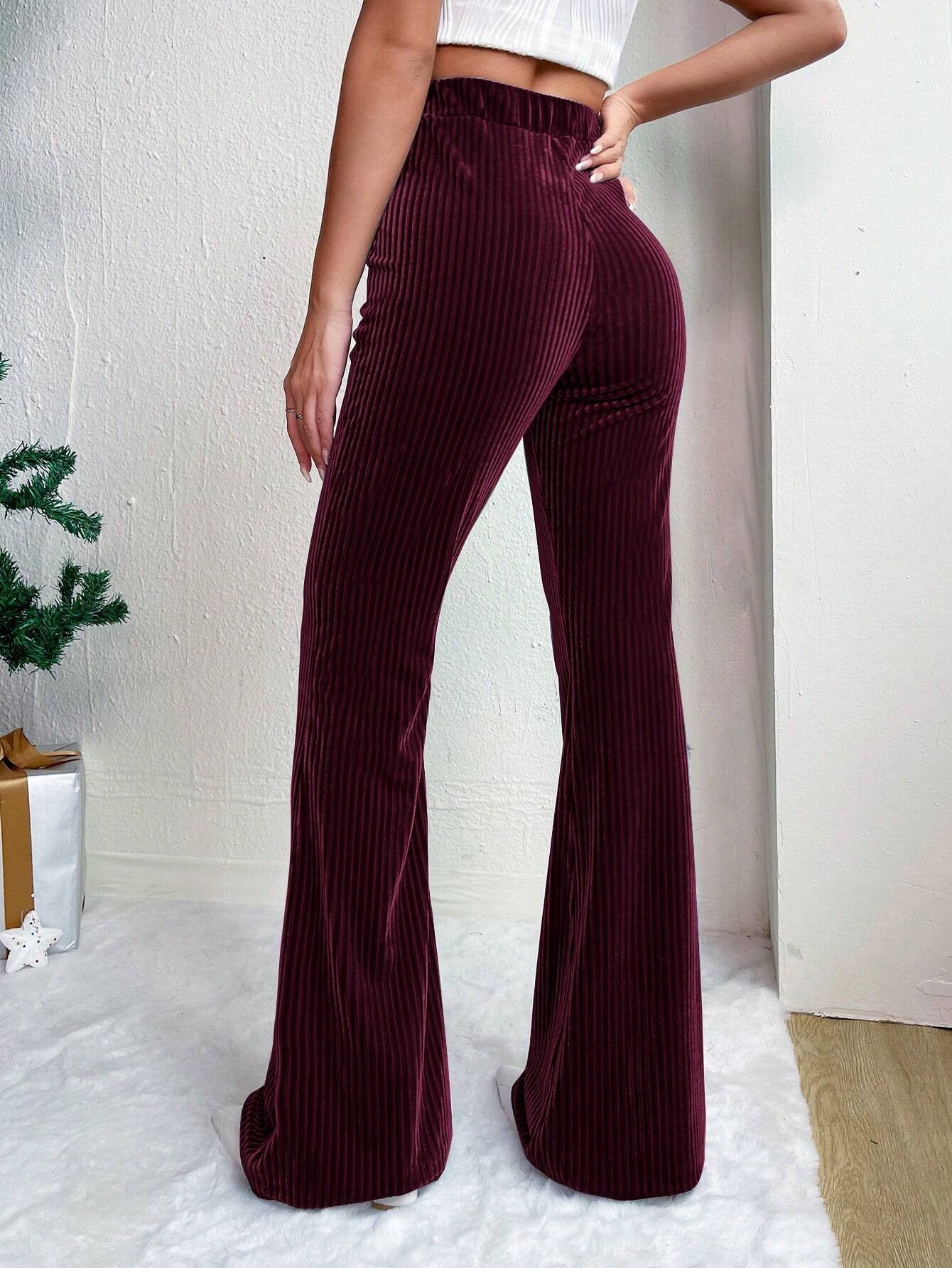 High Waisted Corduroy Flared Pants