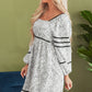 Women's Loose Knee-length Printed Backless Dress