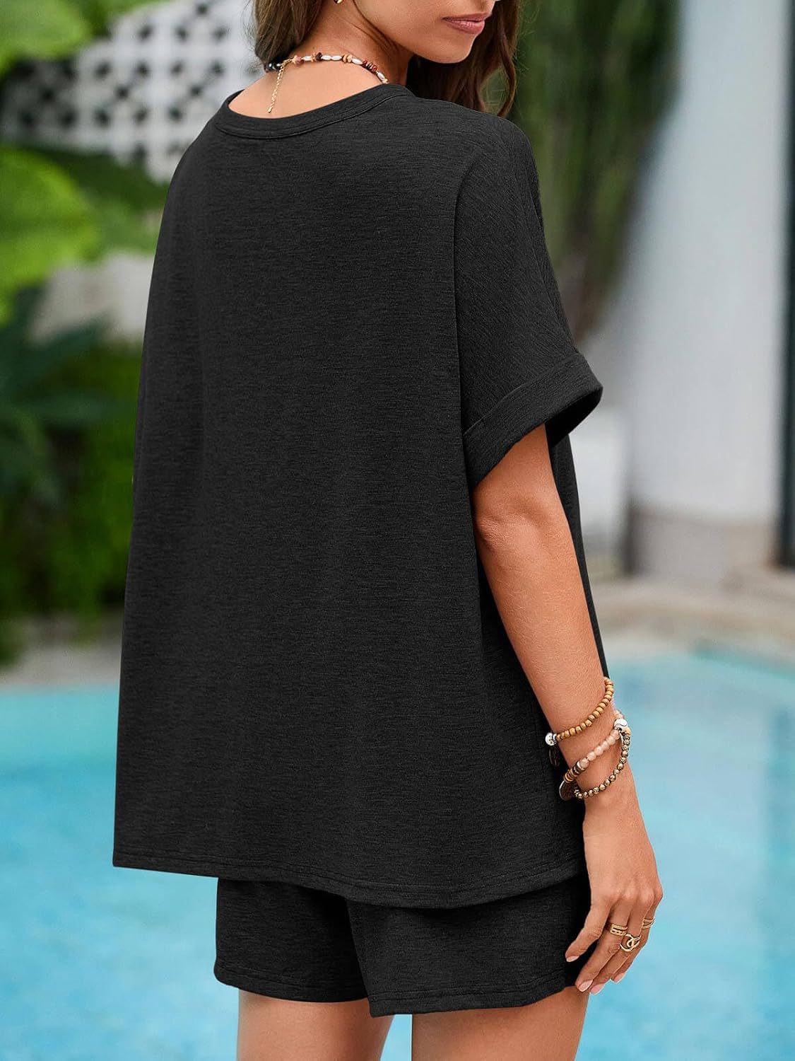 Laid-back Short Sleeve Boxy T-shirt & Short Casual Set