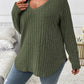 Plus Size V-Neck Long Sleeve T-Shirt