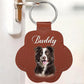 Custom Pet Memorial PU Leather Keychain