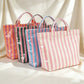 PVC Striped Tote Bag