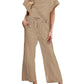Stripe Round Neck Tee and Pant Set