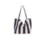 Large Capacity Striped Canvas Bag
