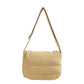 Solid Minimalist Foldover Puffer Crossbody Bag