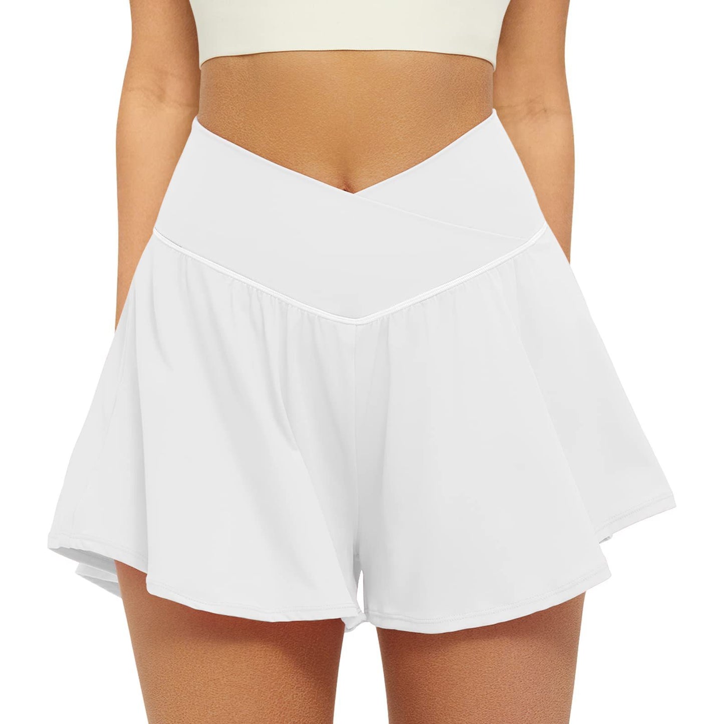 Pocket Faux Two-Piece Shorts