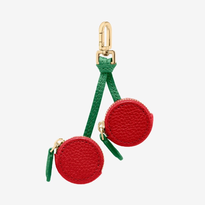 Fruit-Shaped Mini Coin Purse Keychain - Portable PU Leather Wallet & Bag Charm