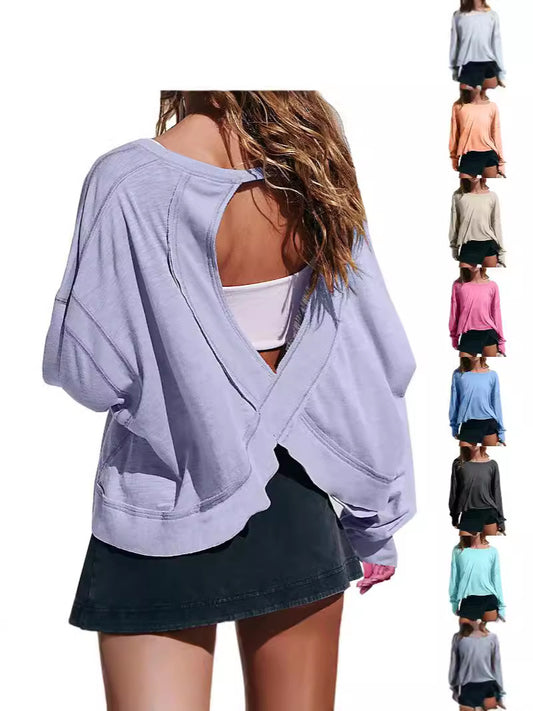 Sport Long Sleeve Cooling Shirt Loose T-shirt