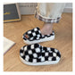 Checkerboard Furry Slippers