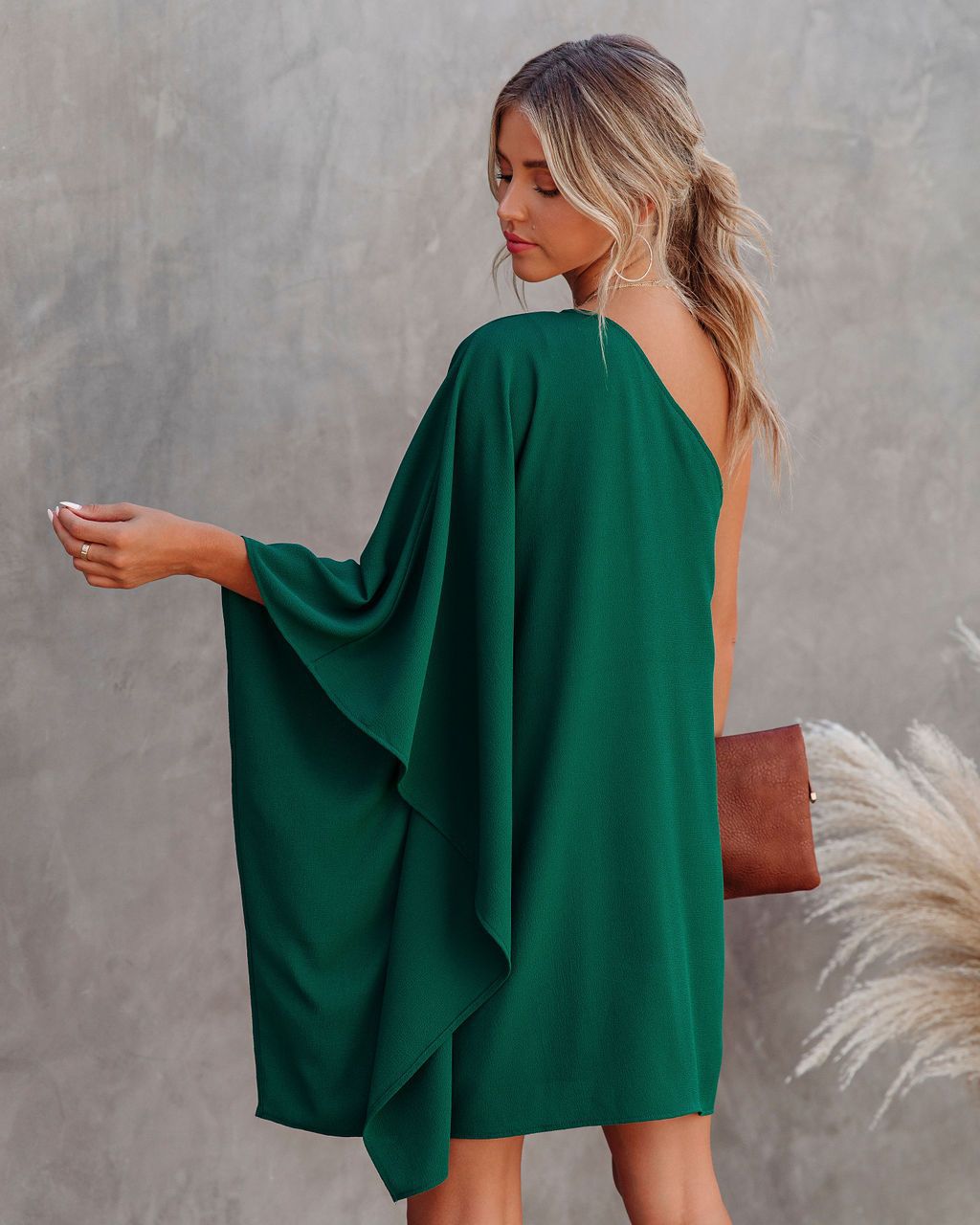 One Shoulder Loose Dress-10 Colors