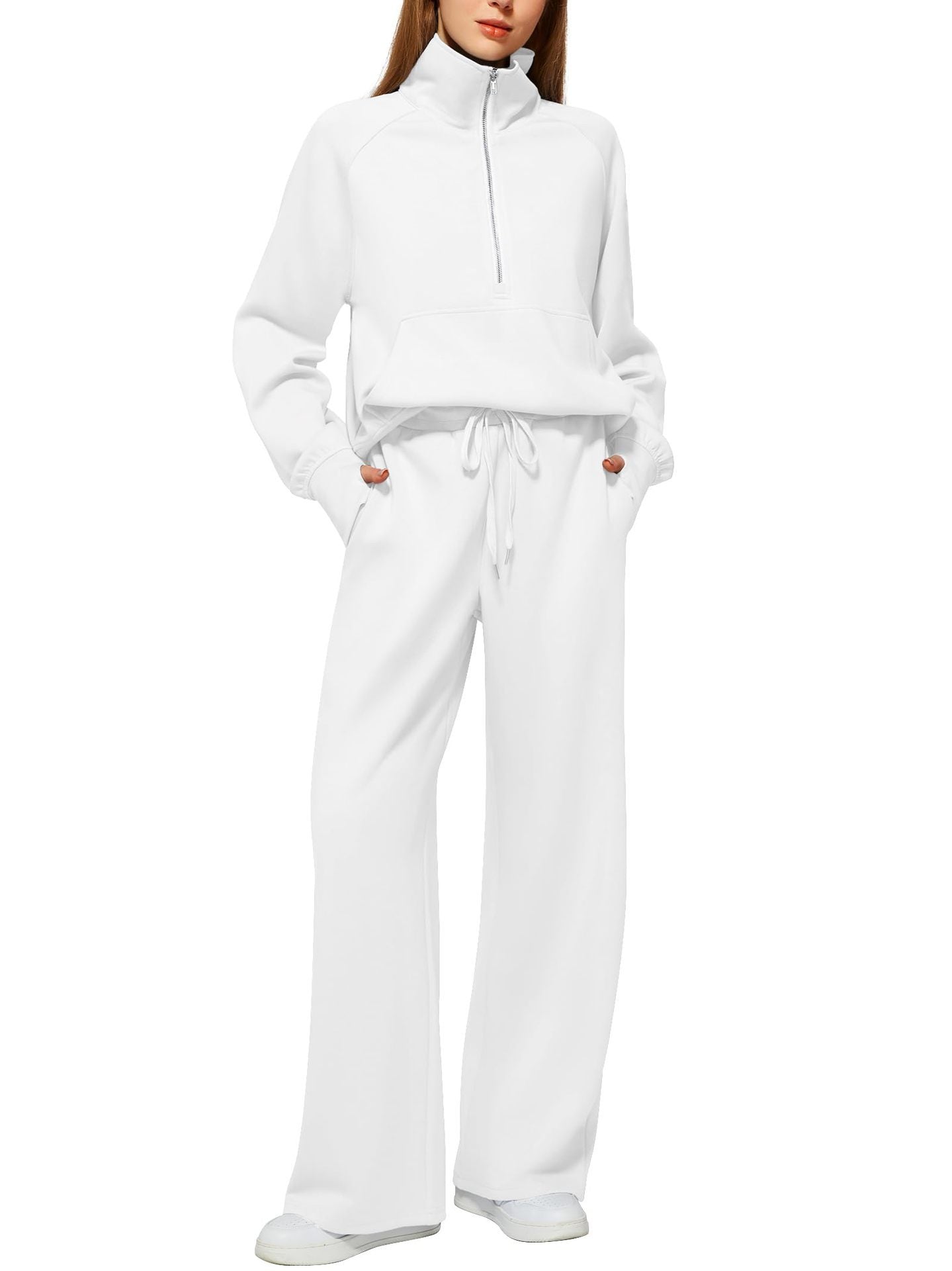 Sweatshirt Wide-leg Sweatpants Casual Set