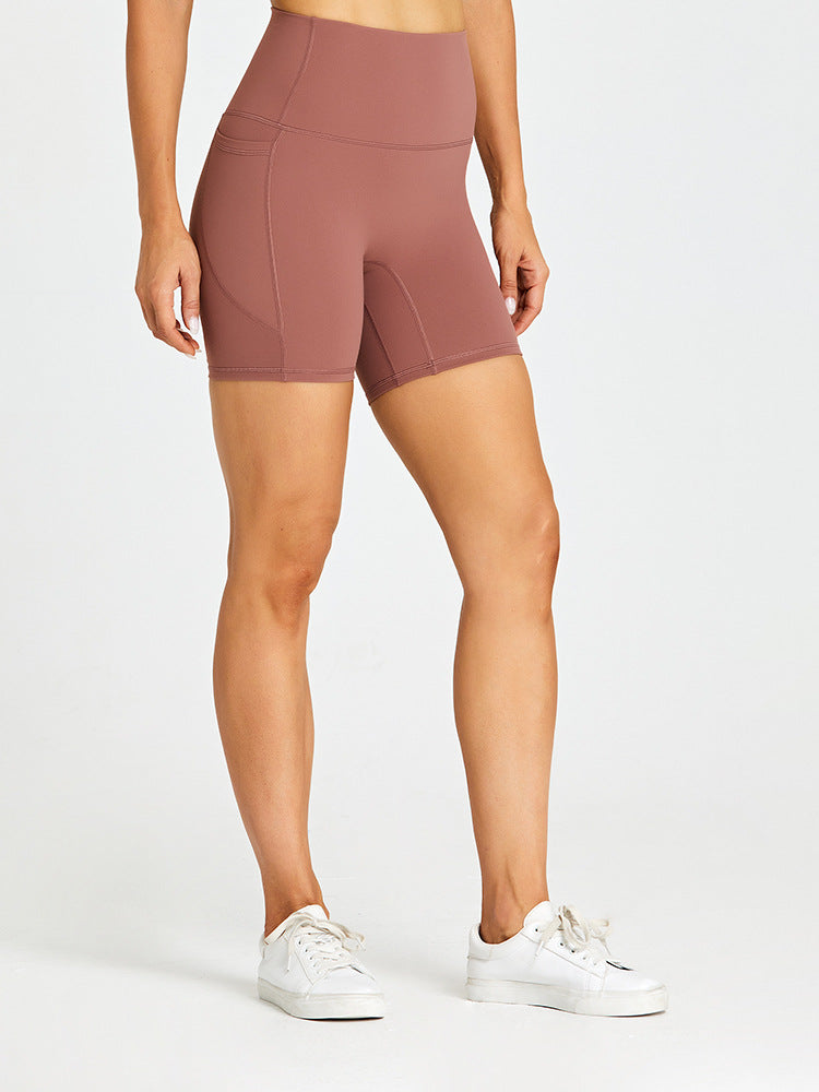 Yoga Biker Shorts With Pockets