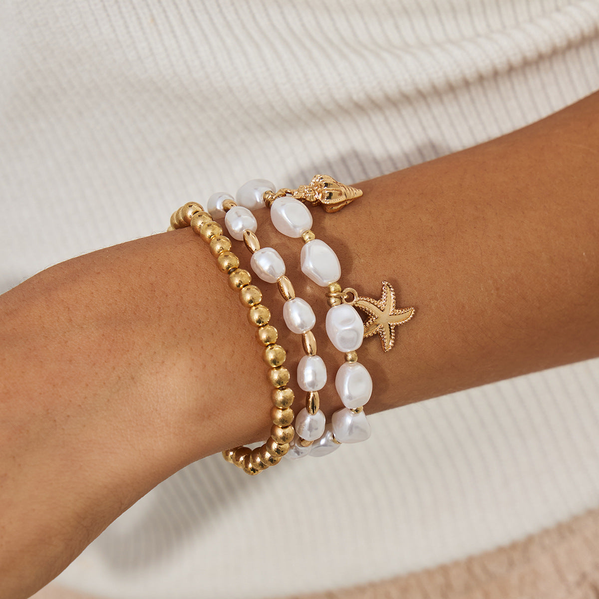 Gold Bracelet Stacks