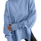 Side-slit Panelled Crew-neck Sweatshirt