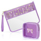 2 Pieces Set Flat Clear Pouch PVC Toiletry Storage Bag (MOQ 5)