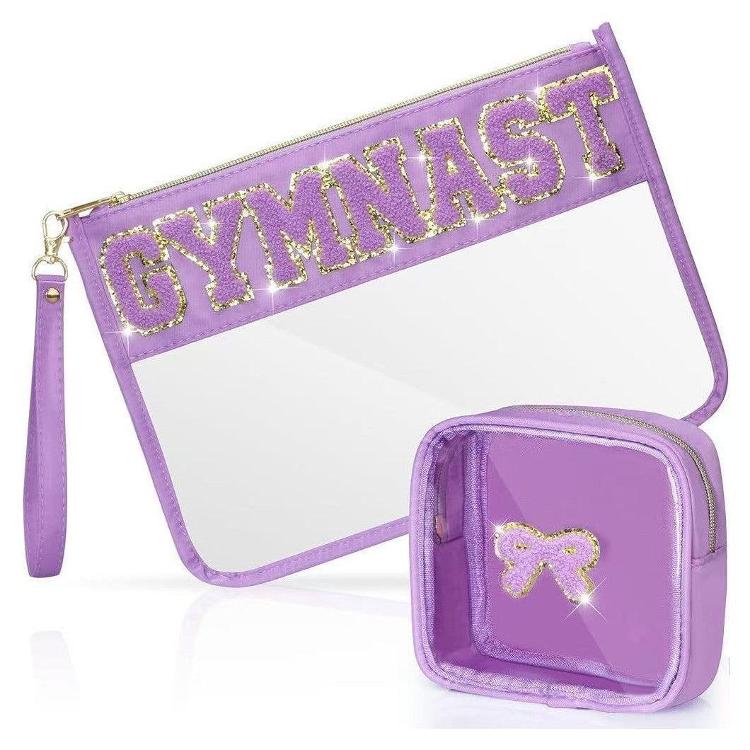 2 Pieces Set Flat Clear Pouch PVC Toiletry Storage Bag (MOQ 5)