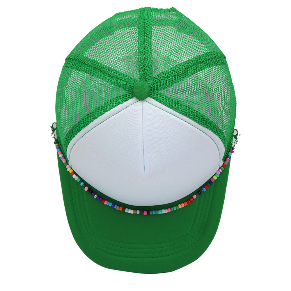 Multicolor Beaded Band Trucker Hat