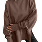 Side-slit Panelled Crew-neck Sweatshirt