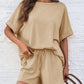 Laid-back Short Sleeve Boxy T-shirt & Short Casual Set