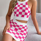 Knee-Length Skirt Knitted Suit