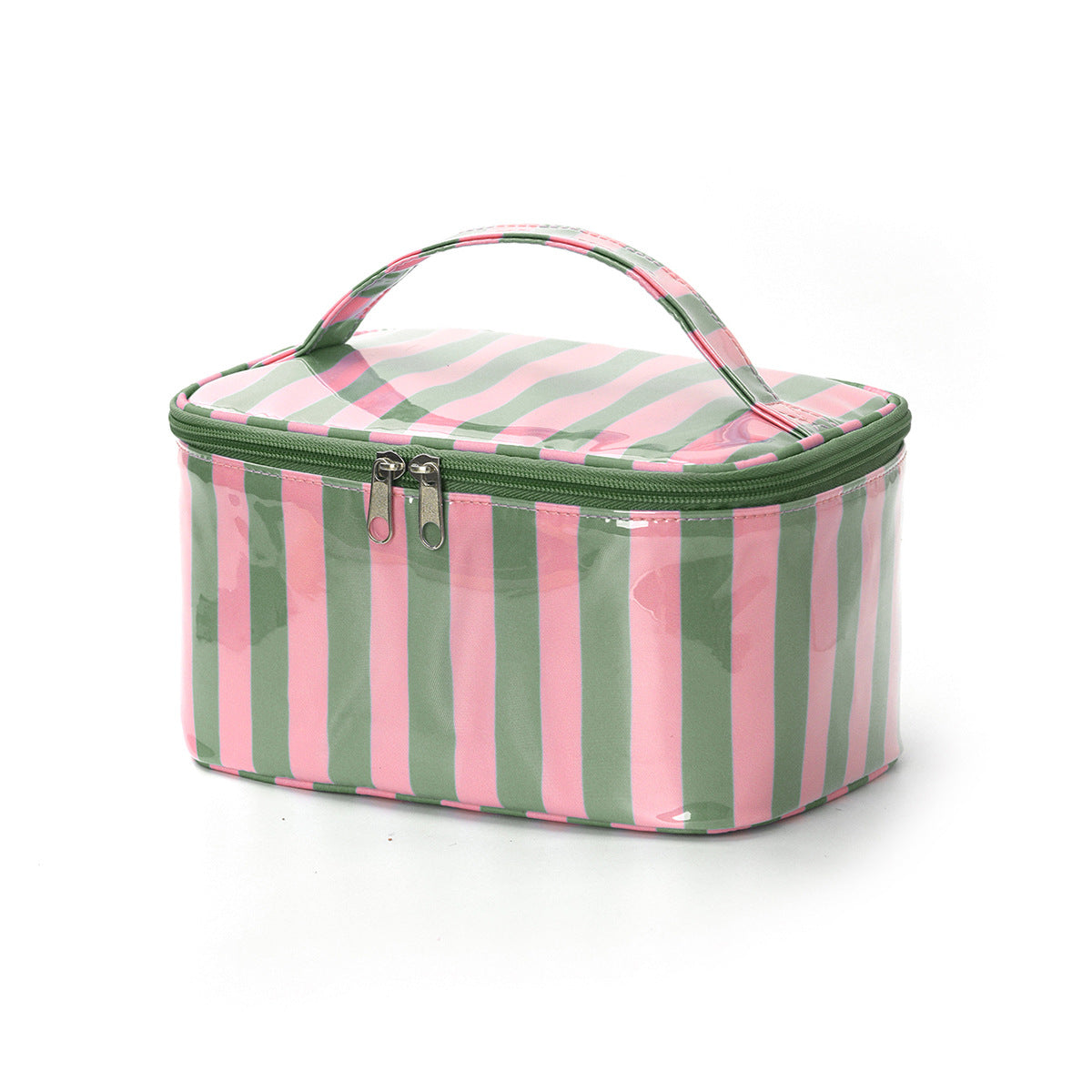 Candy Stripe PVC Cosmetic Bag