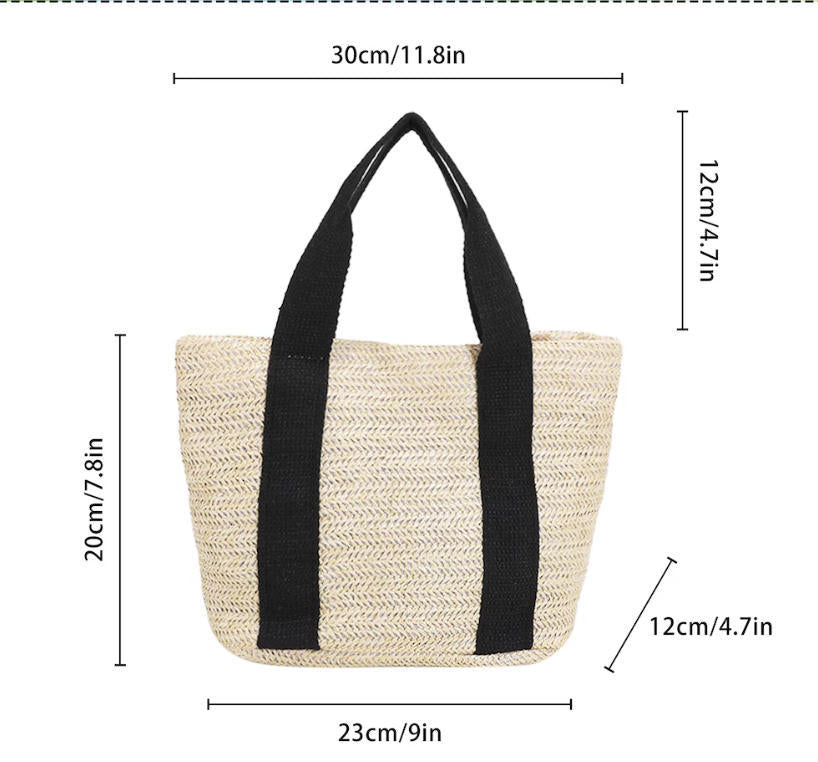 Personalized Straw Tote Bag