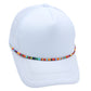 Multicolor Beaded Band Black Trucker Hat