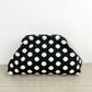 Polka Dot Knitted Kiss-Lock Clutch Bag