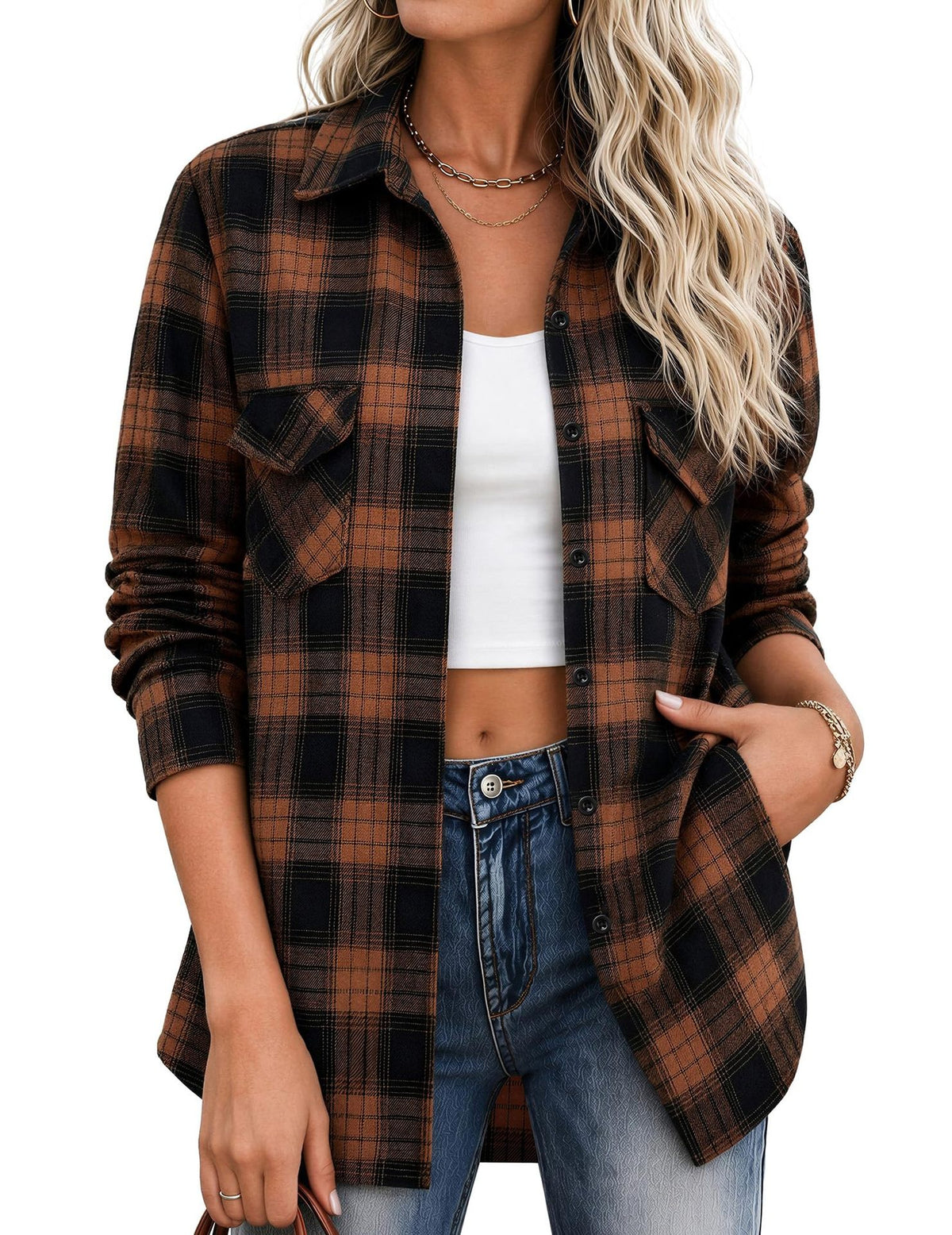 Long Sleeve Plaid Shirt