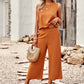 Solid Color Sleeveless Top + Cropped Pants Set