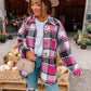 Long-sleeved Lapel Loose-fitting Women's Plaid Shirt
