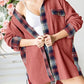 Plaid Waffle Knit Shacket