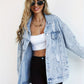 Trendy Oversized Denim Jacket for Women