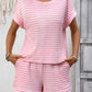 The Color-Blocked Striped Short Set