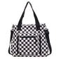 Checker Canvas Tote Bag Corduroy Bag