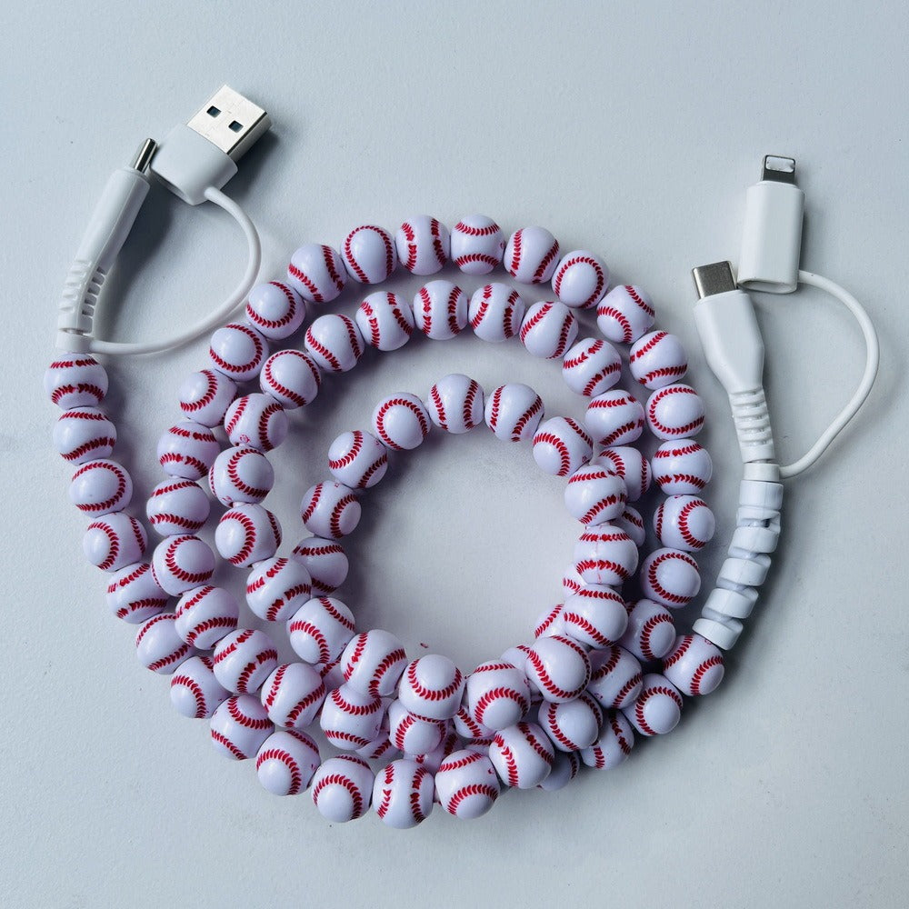 4 in 1 Sporty Beaded for iPhone Charger Cord