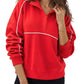 Piped Quarter Zip Pullover