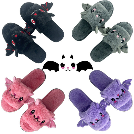 Halloween Plush Bat Slippers