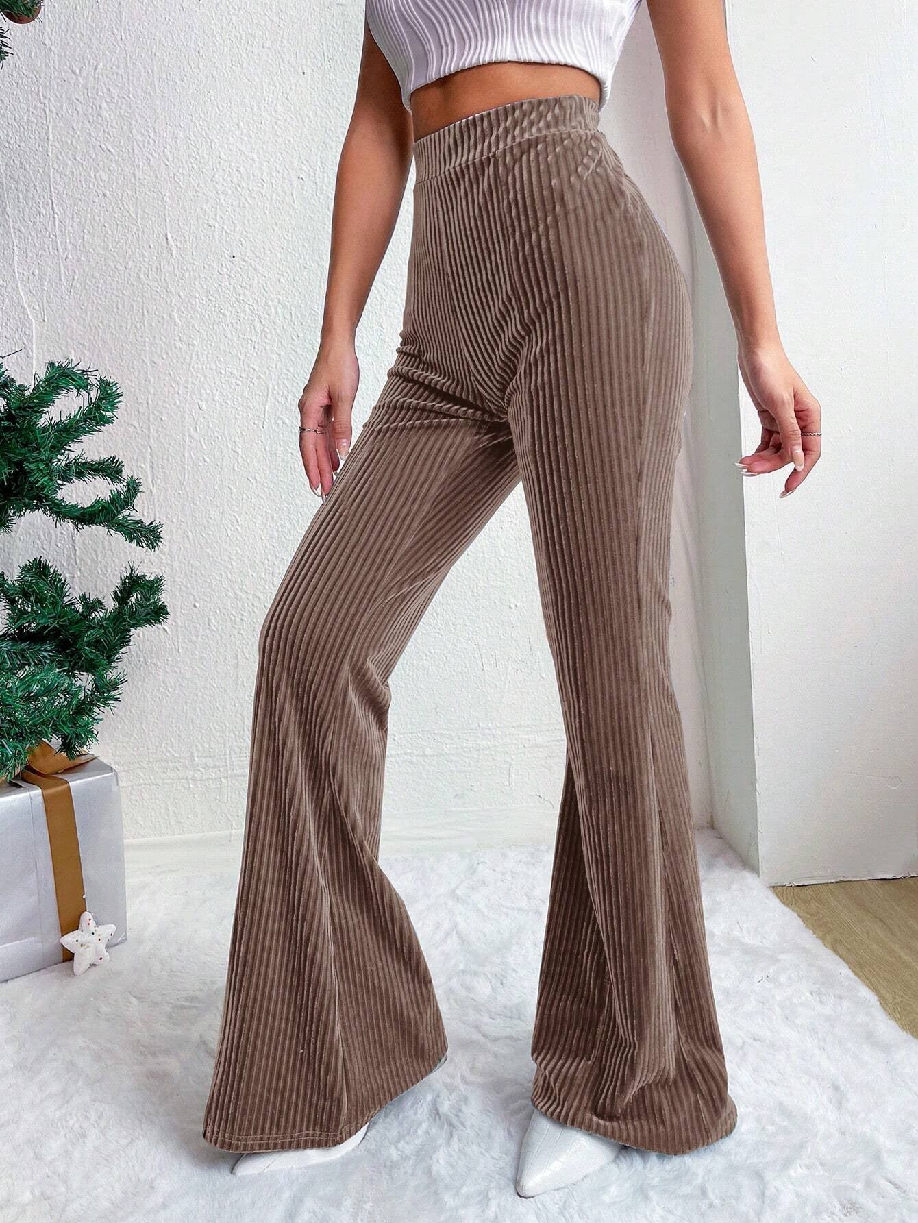 High Waisted Corduroy Flared Pants