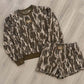 Trendy Army Green Camouflage Printed Lounge Set