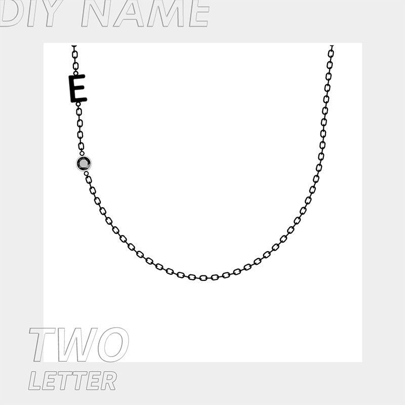 Customized December Birthstone Clavicle Necklace