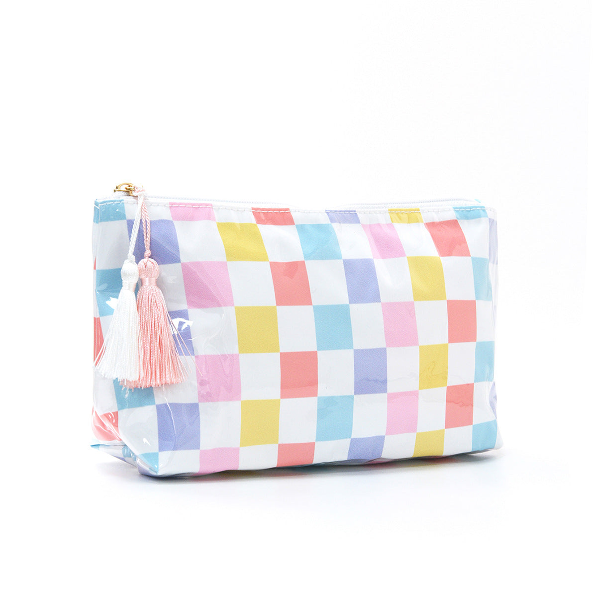 Waterproof Zipper Essentials Bag with Tassels