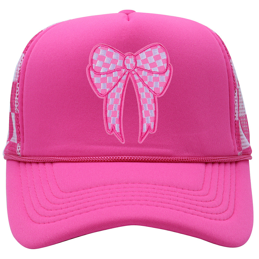Checkered Bow Trucker Cap