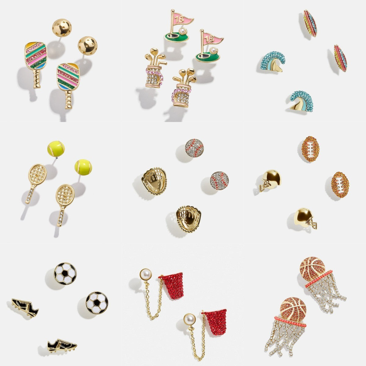 Playful stud earrings