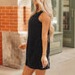 Corduroy Sleeveless Mini Dress With Patched Pockets
