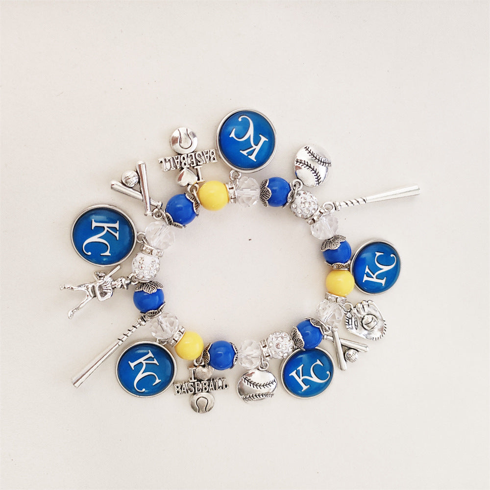 Game Day Team Charm Bead Bracelet Collection
