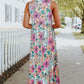 Floral Round Neck Sleeveless Maxi Dress