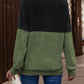 V-Neck Color Block Long Sleeve Top