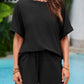 Laid-back Short Sleeve Boxy T-shirt & Short Casual Set