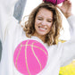 Sequin Basketball Patch Sweatshirt